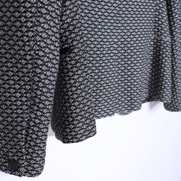 RAG & BONE Lorimer Jacquared Tuxedo Blazer Black Leather and Tweed Women's 8 - Picture 9 of 11